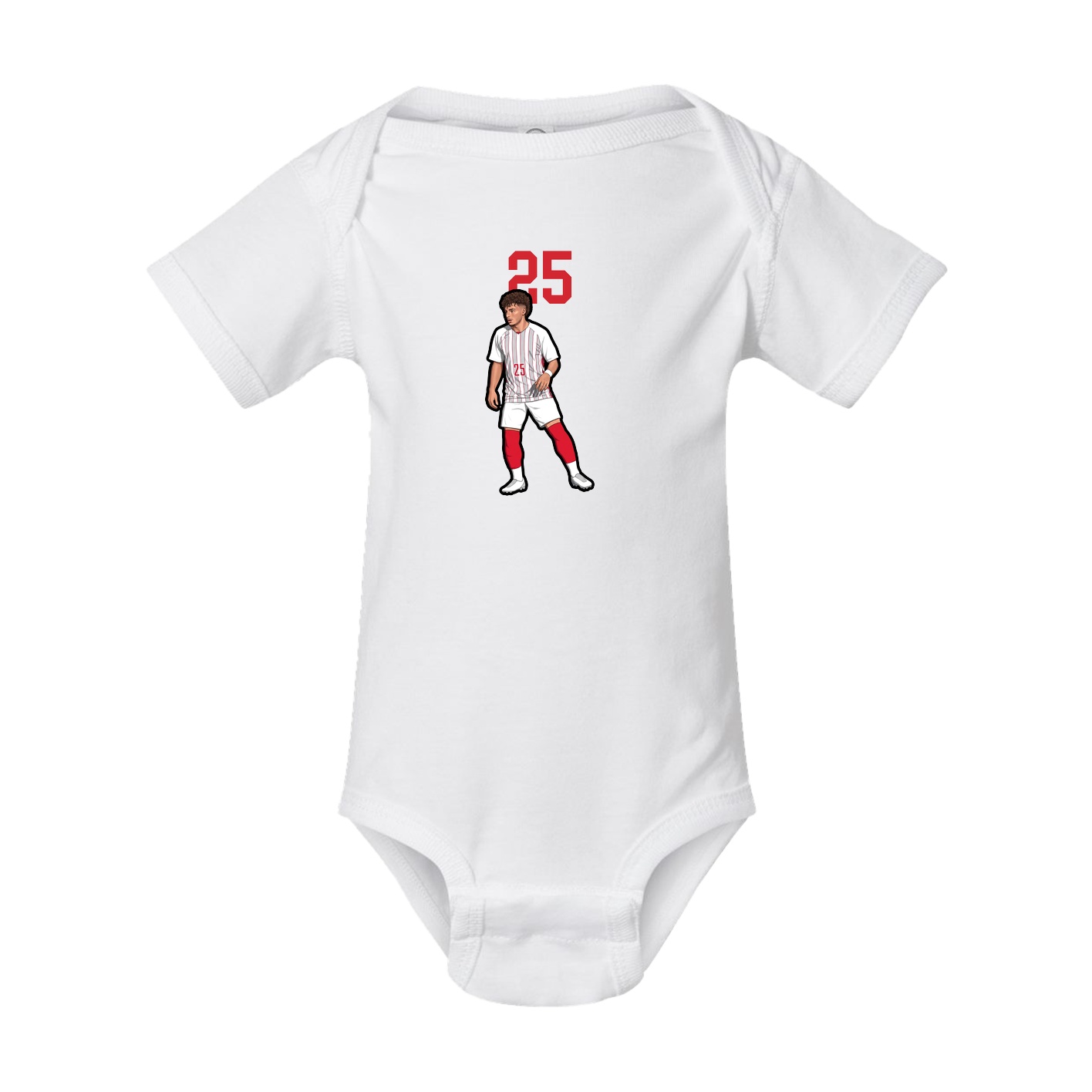 Baby Onesie — Number Top in White