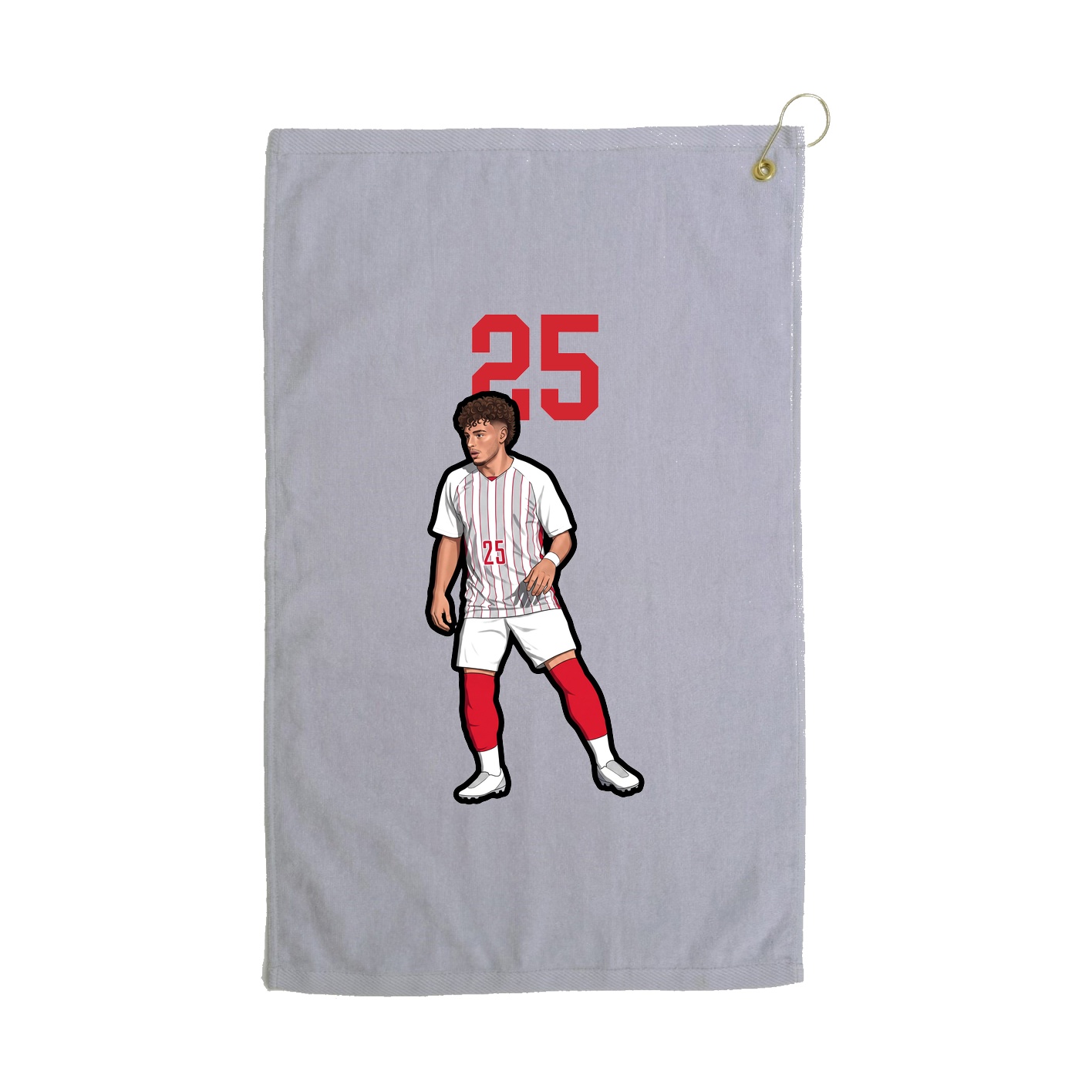 Golf Towel — Number Top in Grey