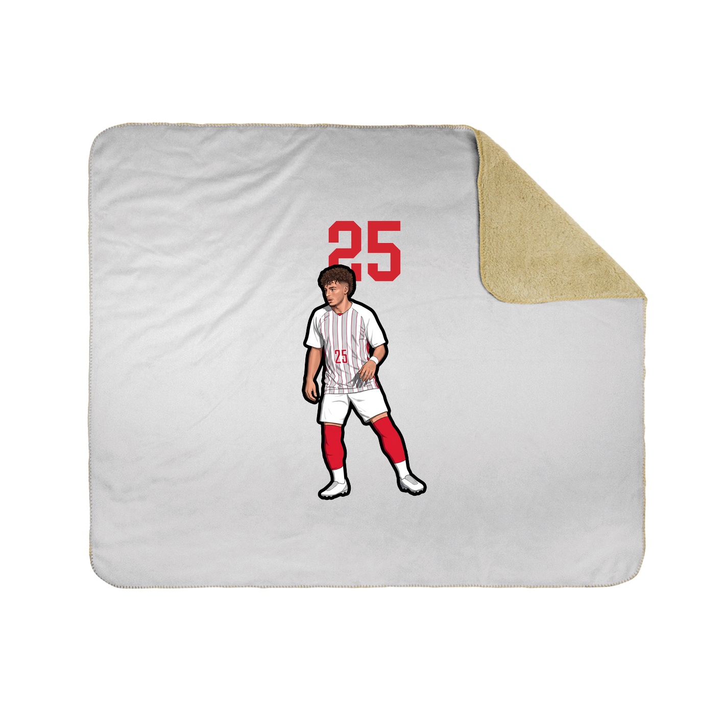 Throw Blanket — Number Top in White