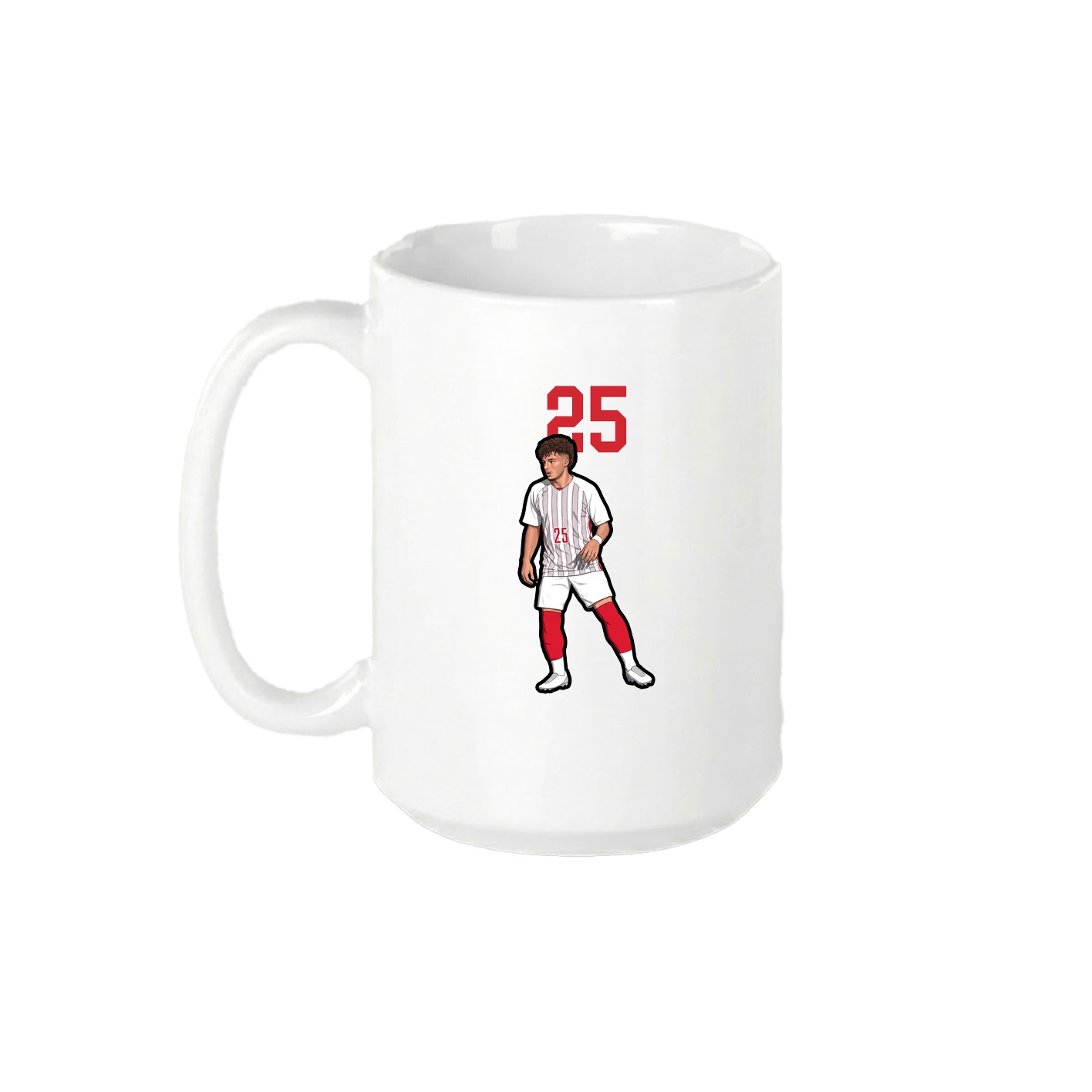 15oz Coffee Mug — Number Top in White