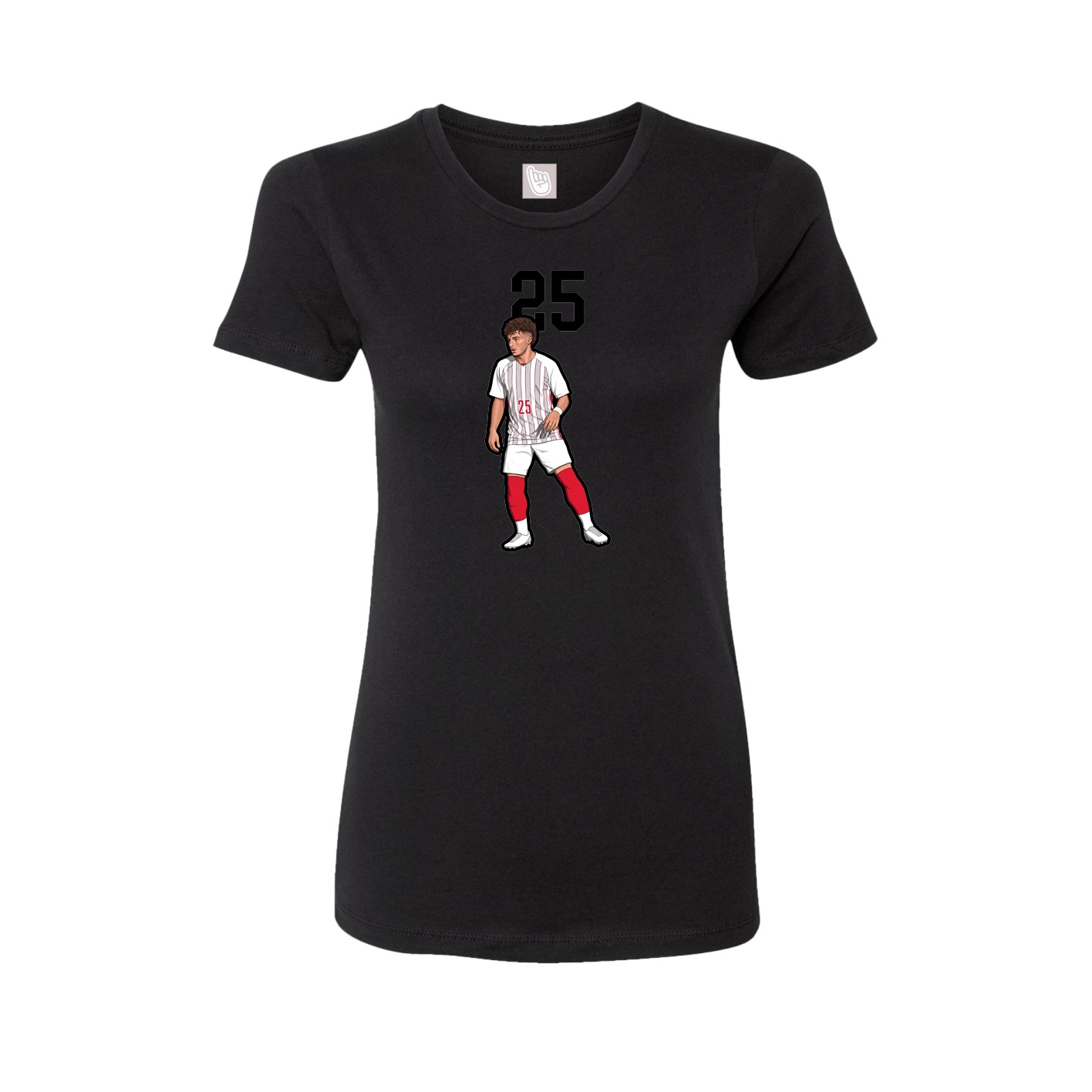 Womens Tee — Number Top in Black