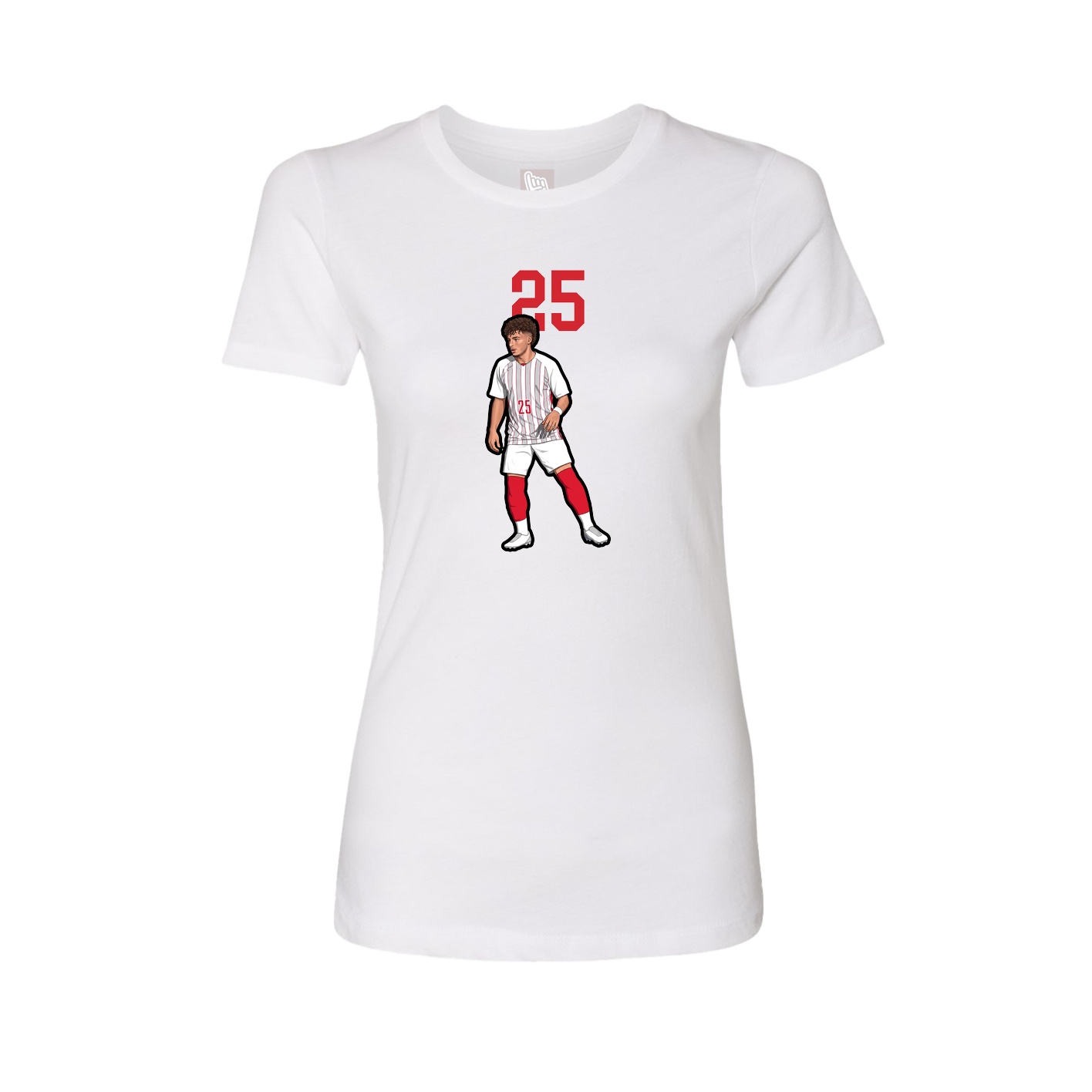 Womens Tee — Number Top in White