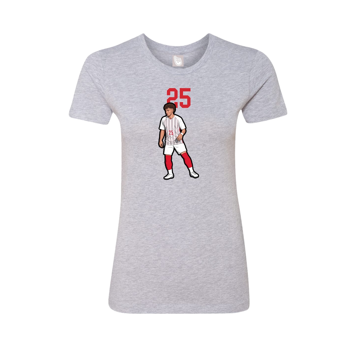 Womens Tee — Number Top in Grey
