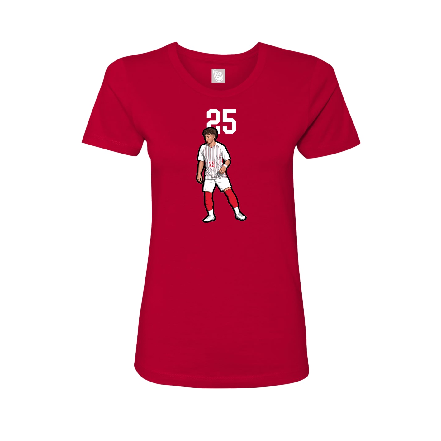 Womens Tee — Number Top in Red