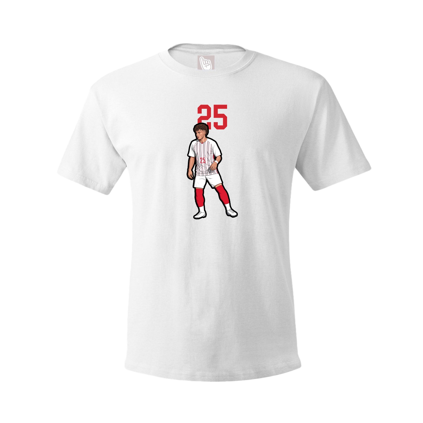 Youth Tee — Number Top in White