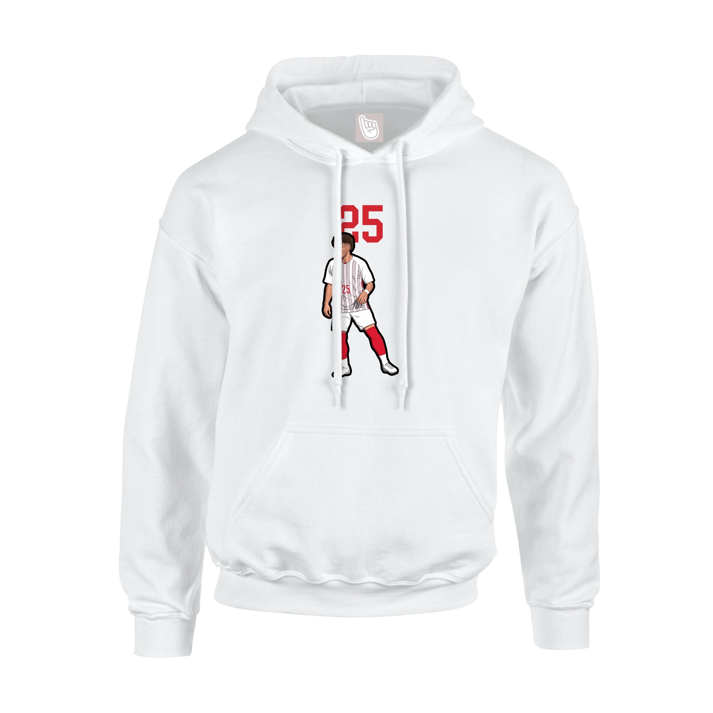 Hoodie — Number Top in White