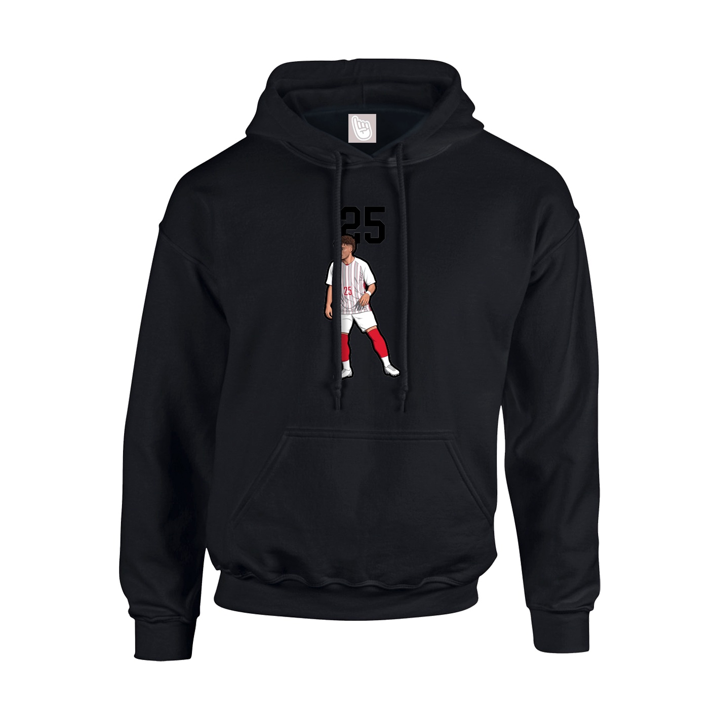 Youth Hoodie — Number Top in Black