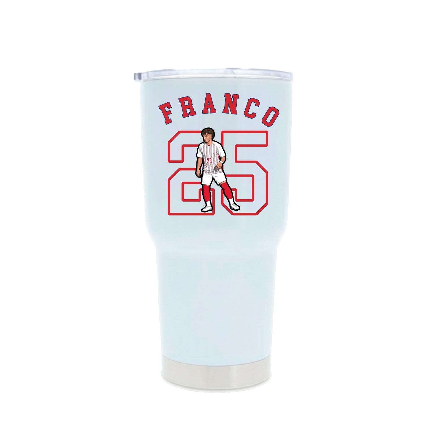 30oz Stainless Steel Tumbler — Shirsey Arch in White