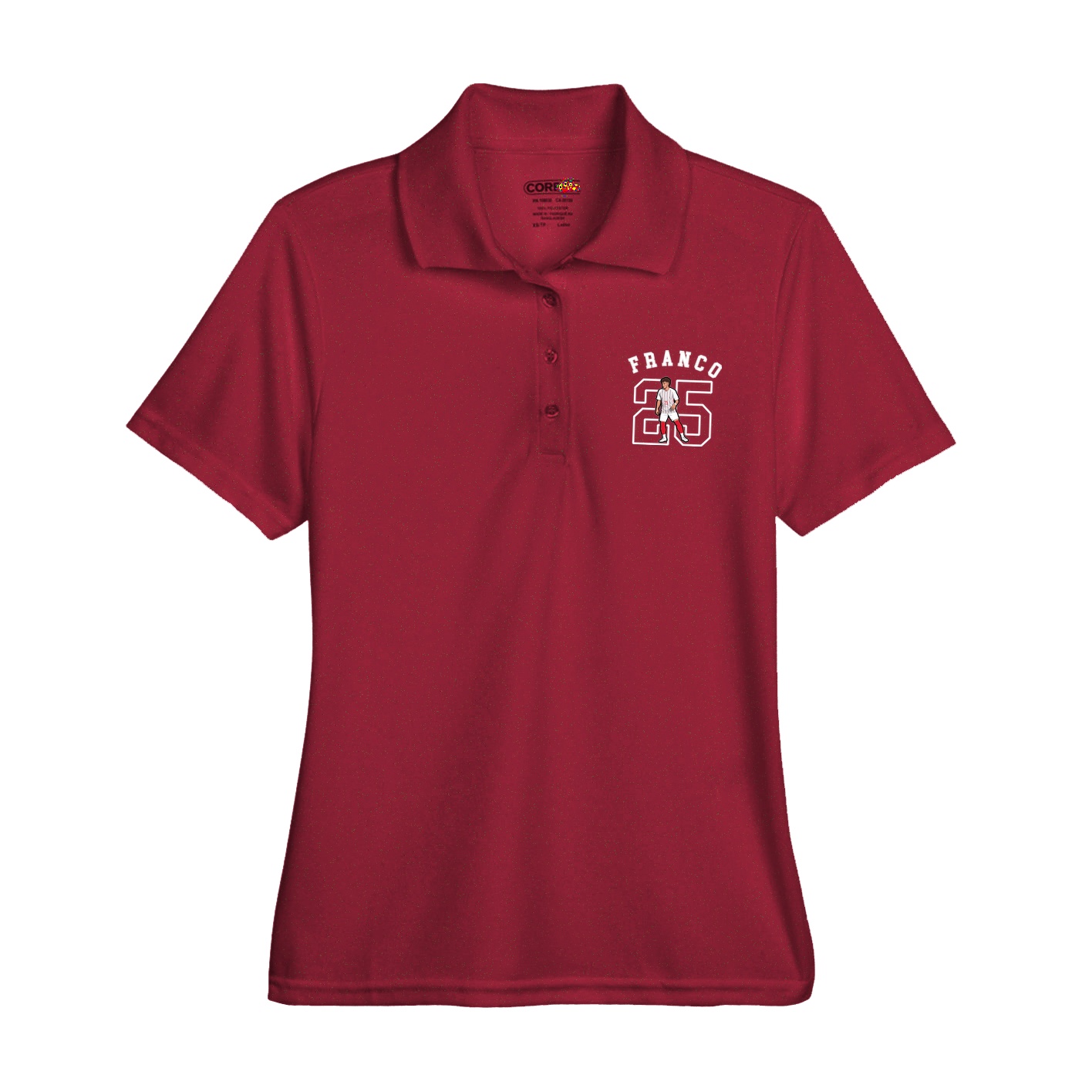 Womens Performance Polo — Shirsey Arch in Red