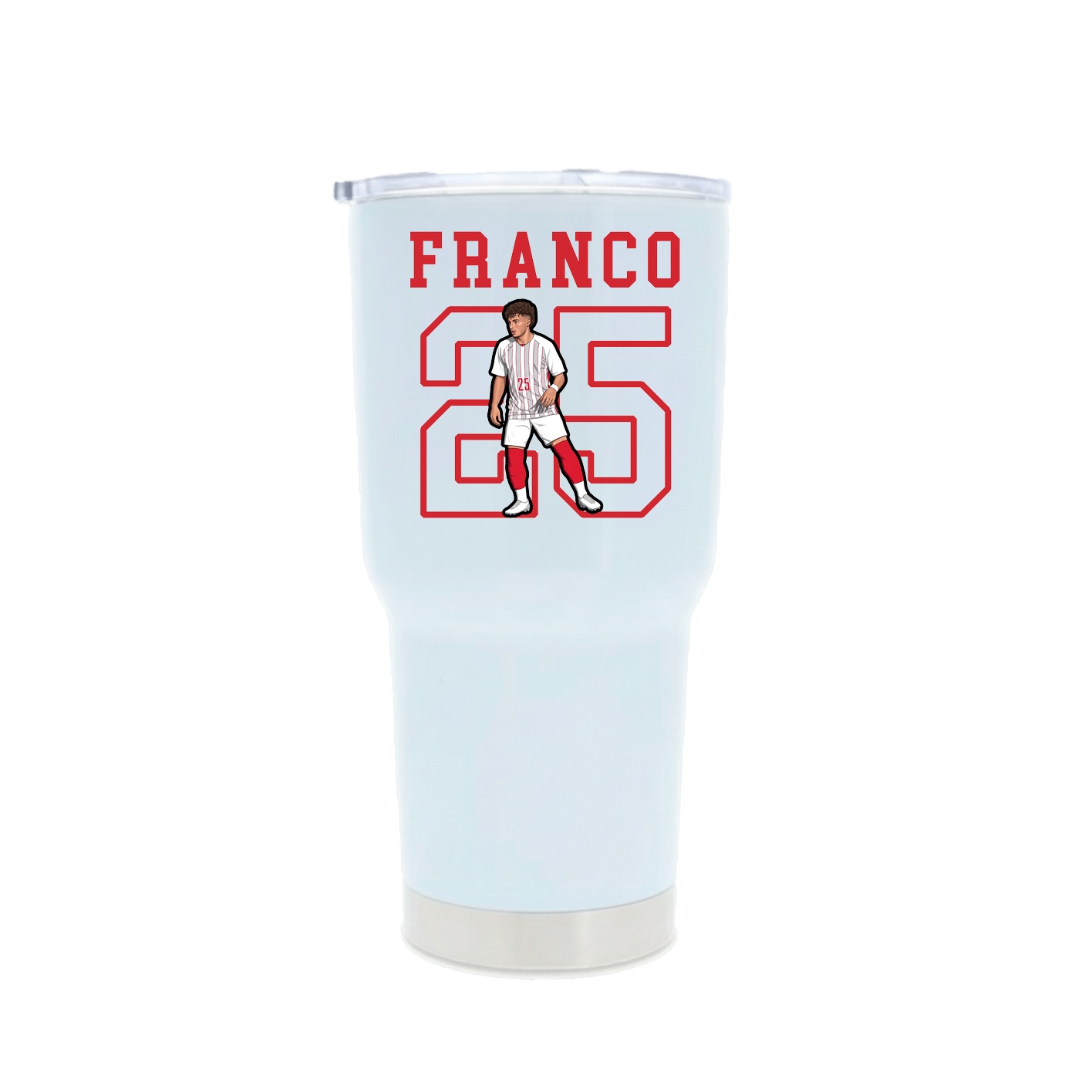 30oz Stainless Steel Tumbler — Shirsey in White