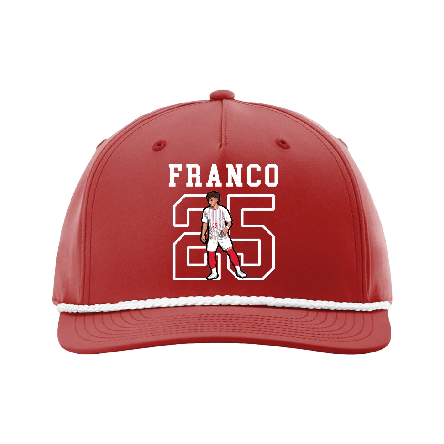 Five-Panel Classic Rope Cap — Shirsey in Red