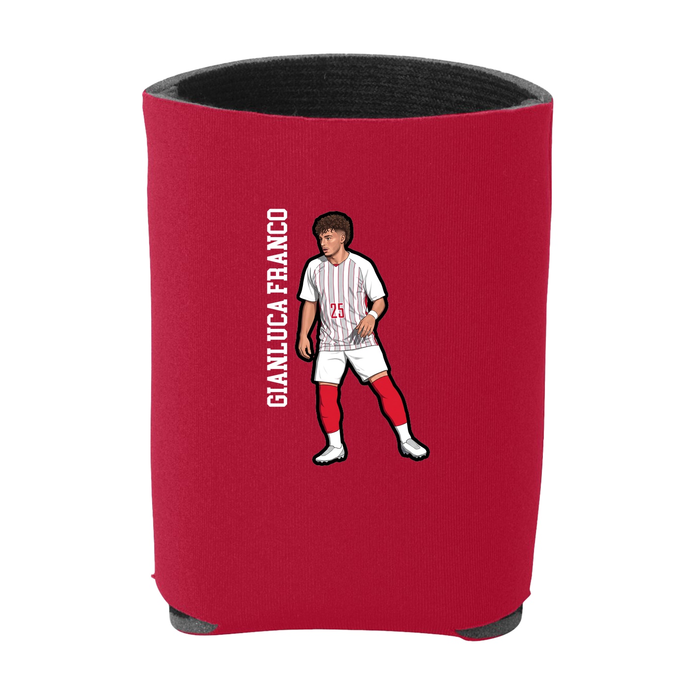 Can Holder — Name Vertical in Red