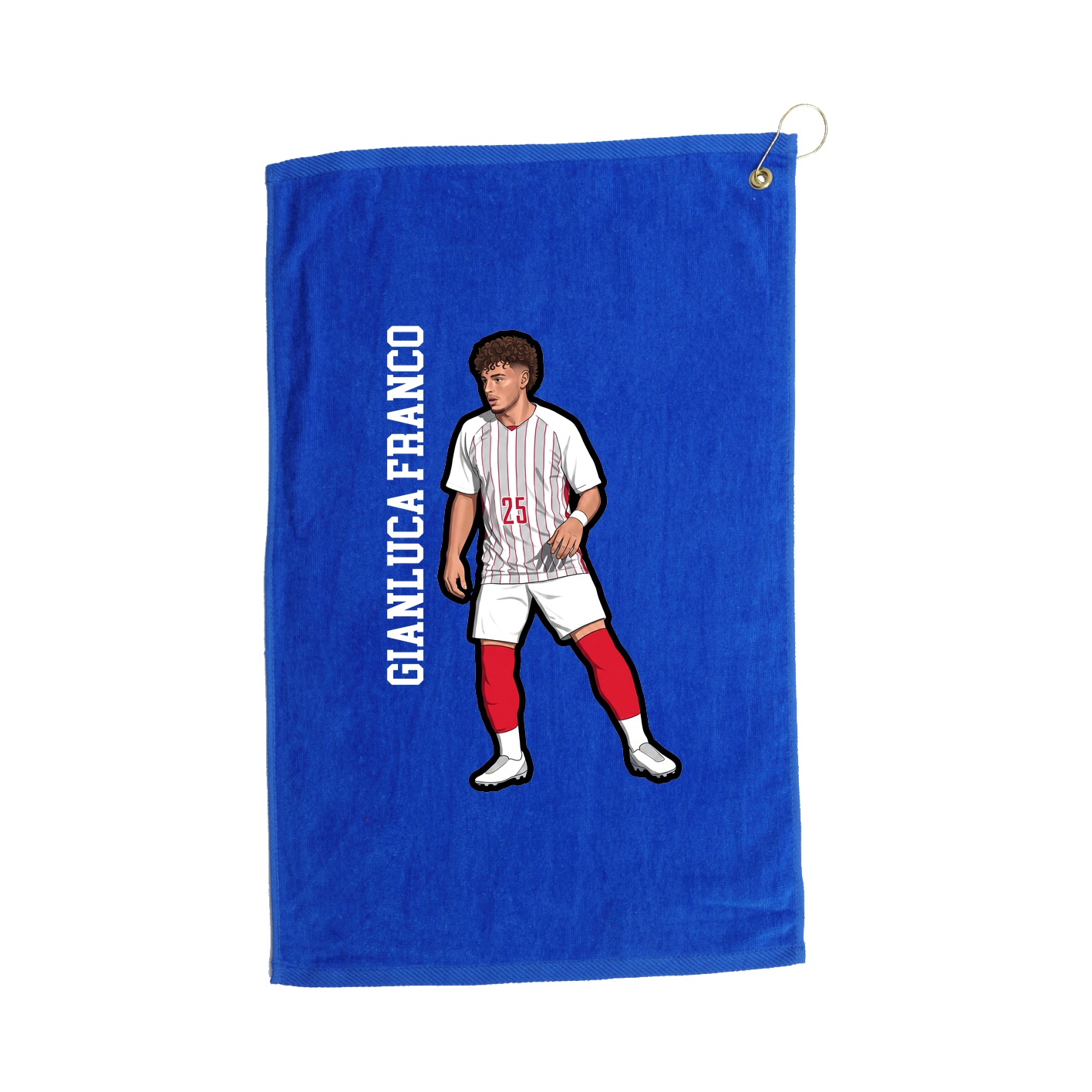 Golf Towel — Name Vertical in Royal