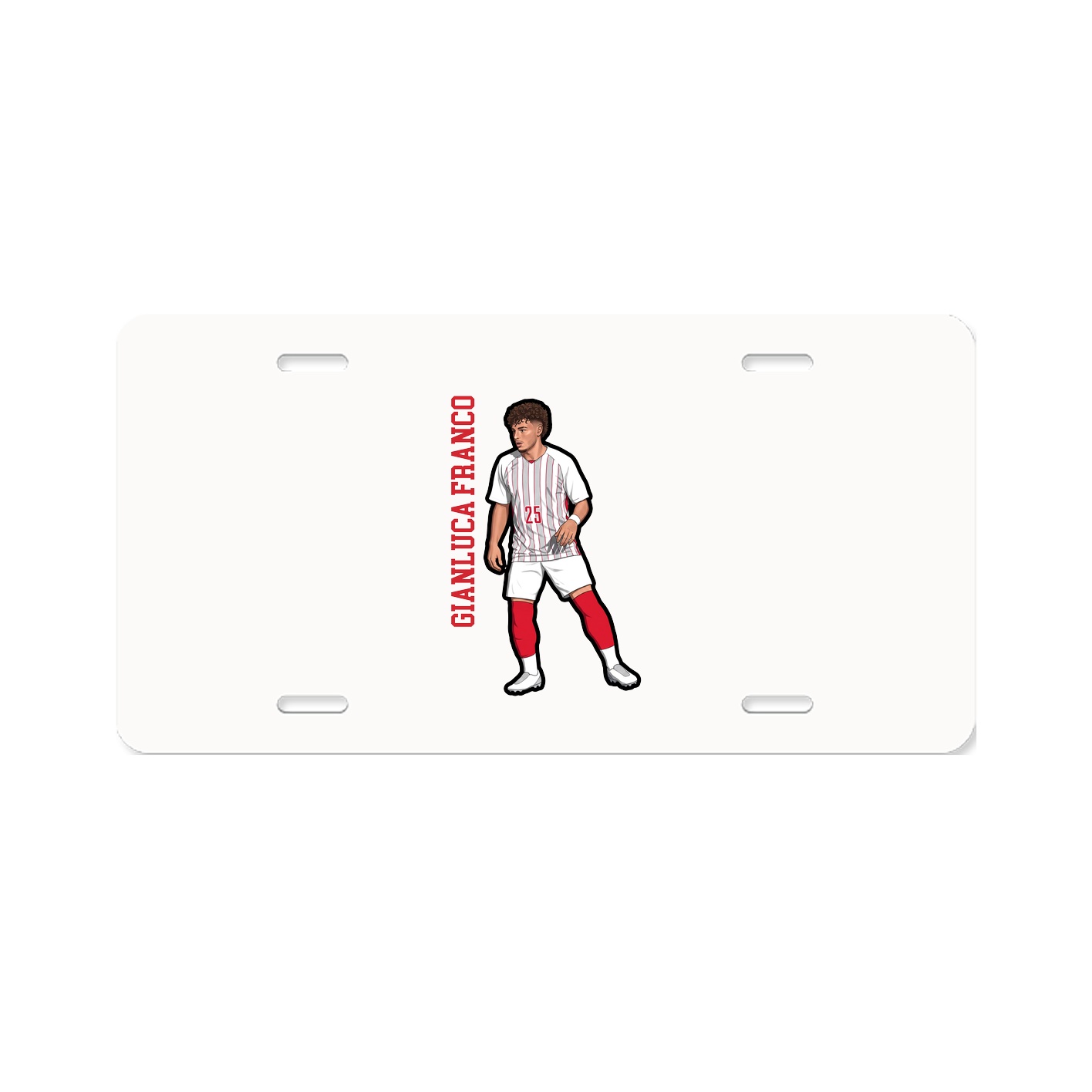 License Plate — Name Vertical in Classic