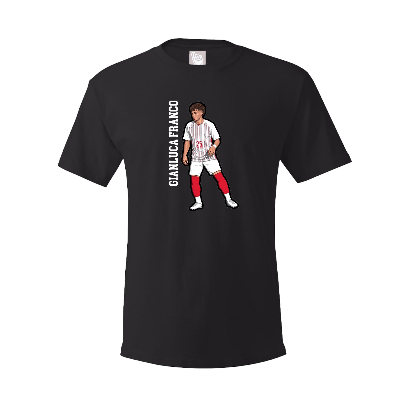Youth Tee — Name Vertical in Black