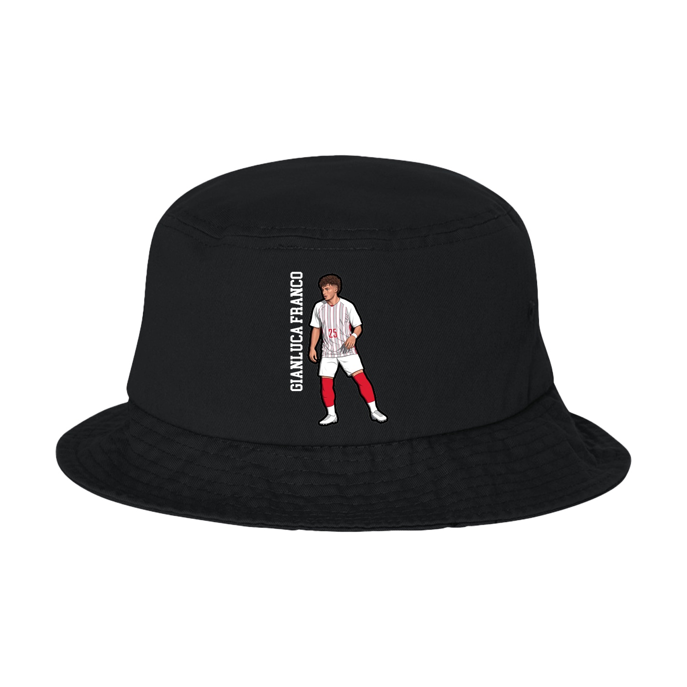 Bucket Cap — Name Vertical in Black