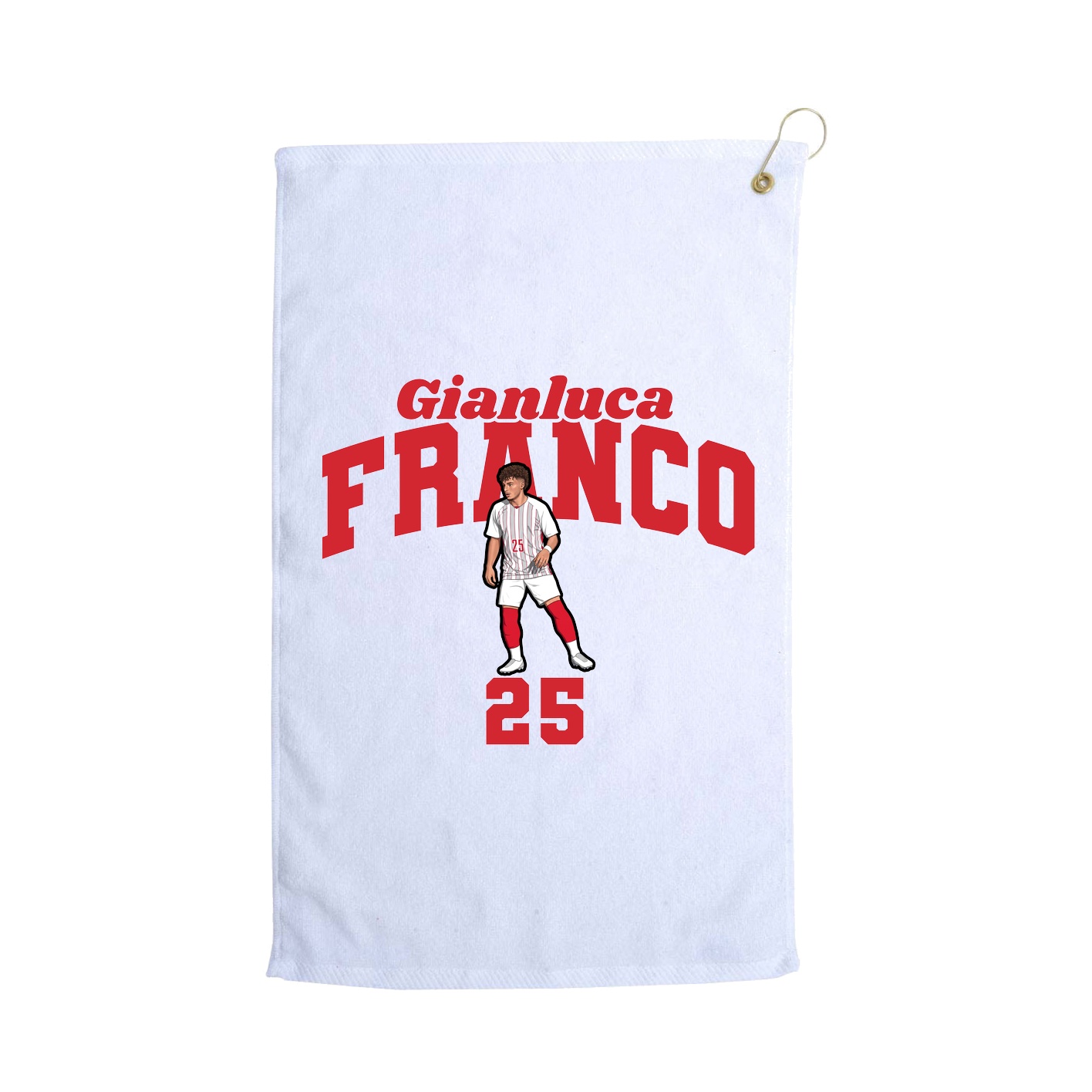 Golf Towel — Signature Arch in White