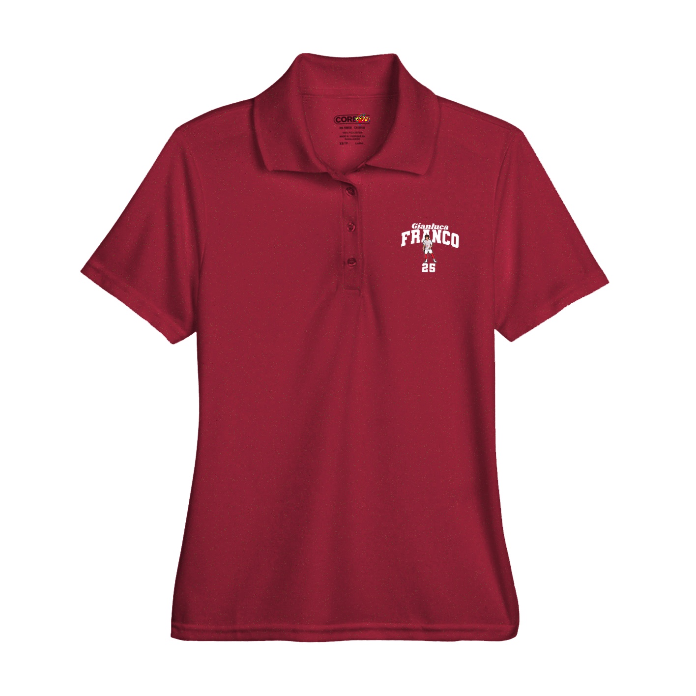 Womens Performance Polo — Signature Arch in Red