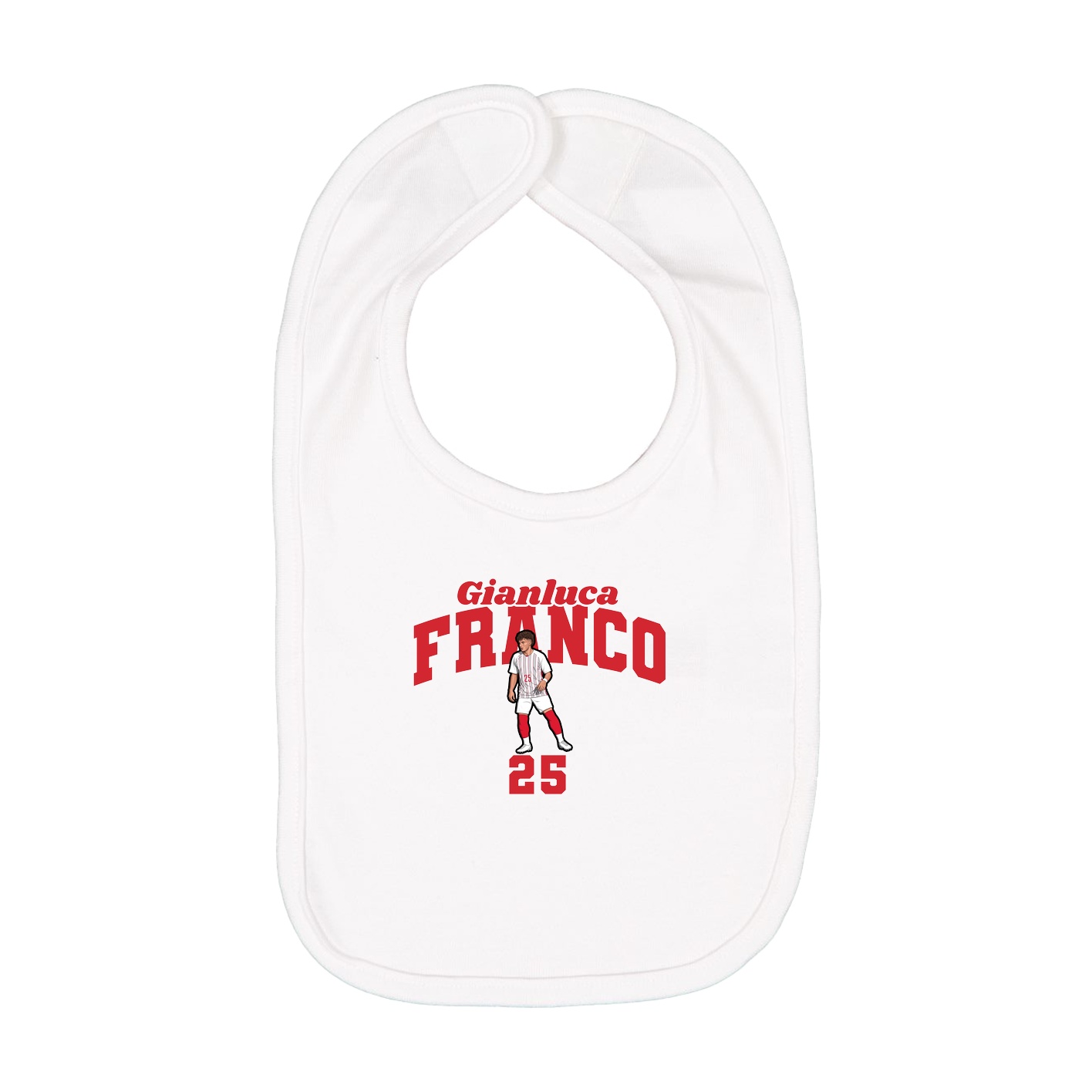 Infant Bib — Signature Arch in White