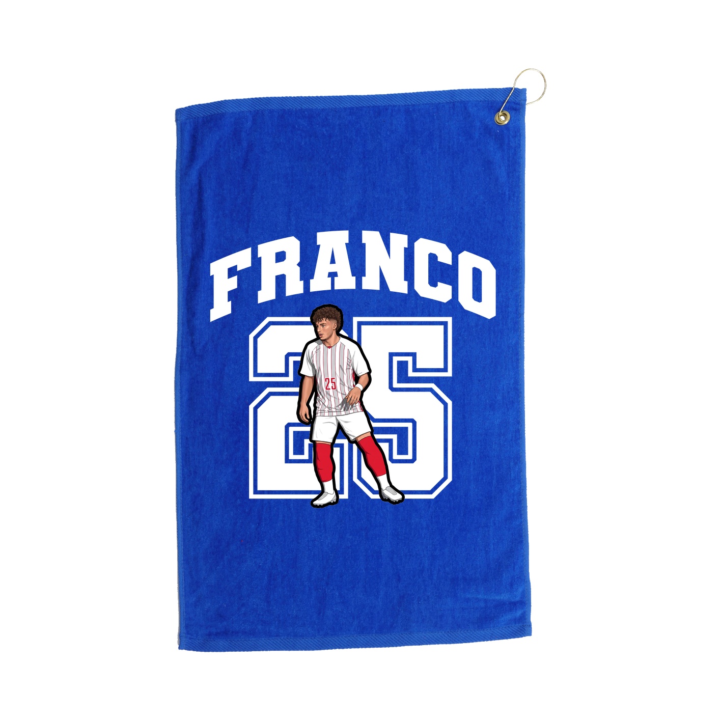 Golf Towel — Number in Royal