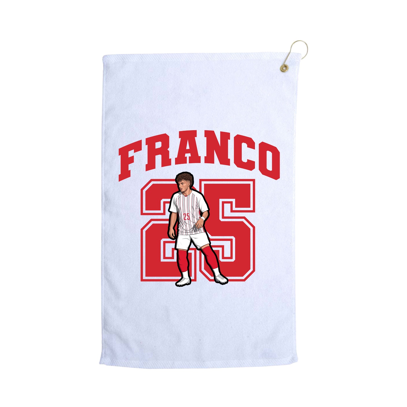 Golf Towel — Number in White