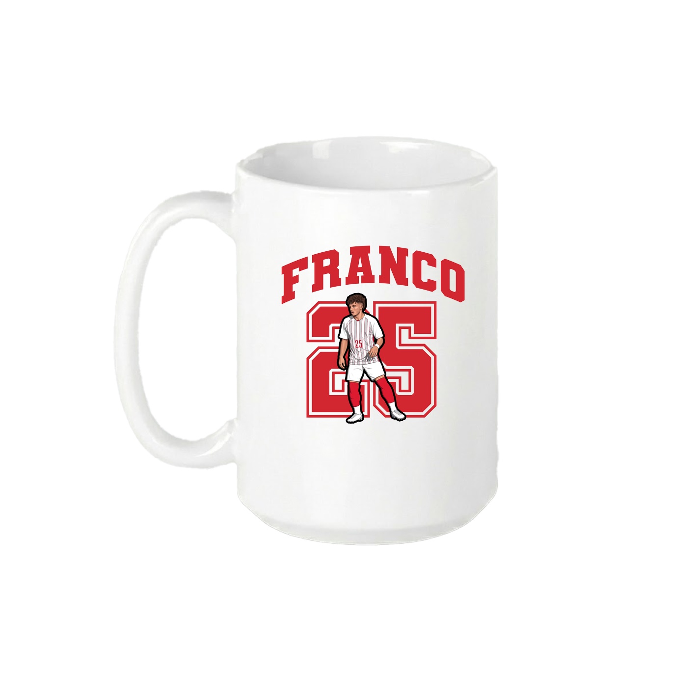 15oz Coffee Mug — Number in White