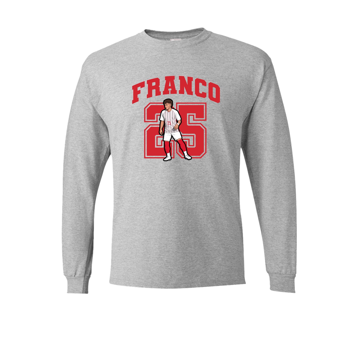 Long Sleeve Tee — Number in Grey