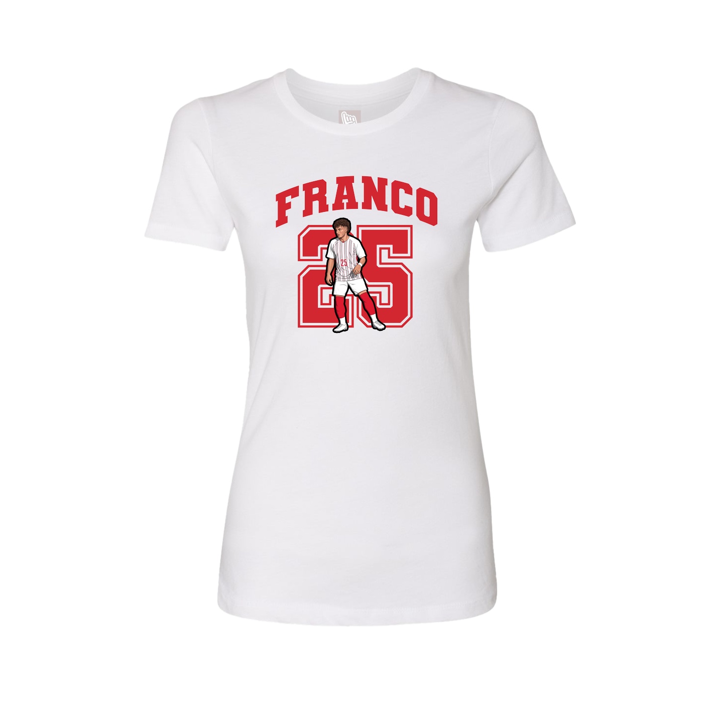 Womens Tee — Number in White