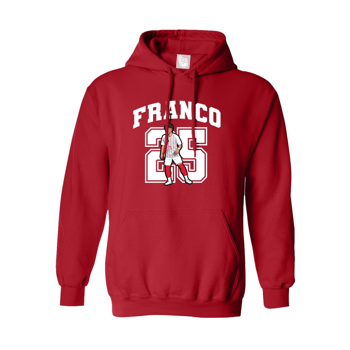 Hoodie — Number in Red