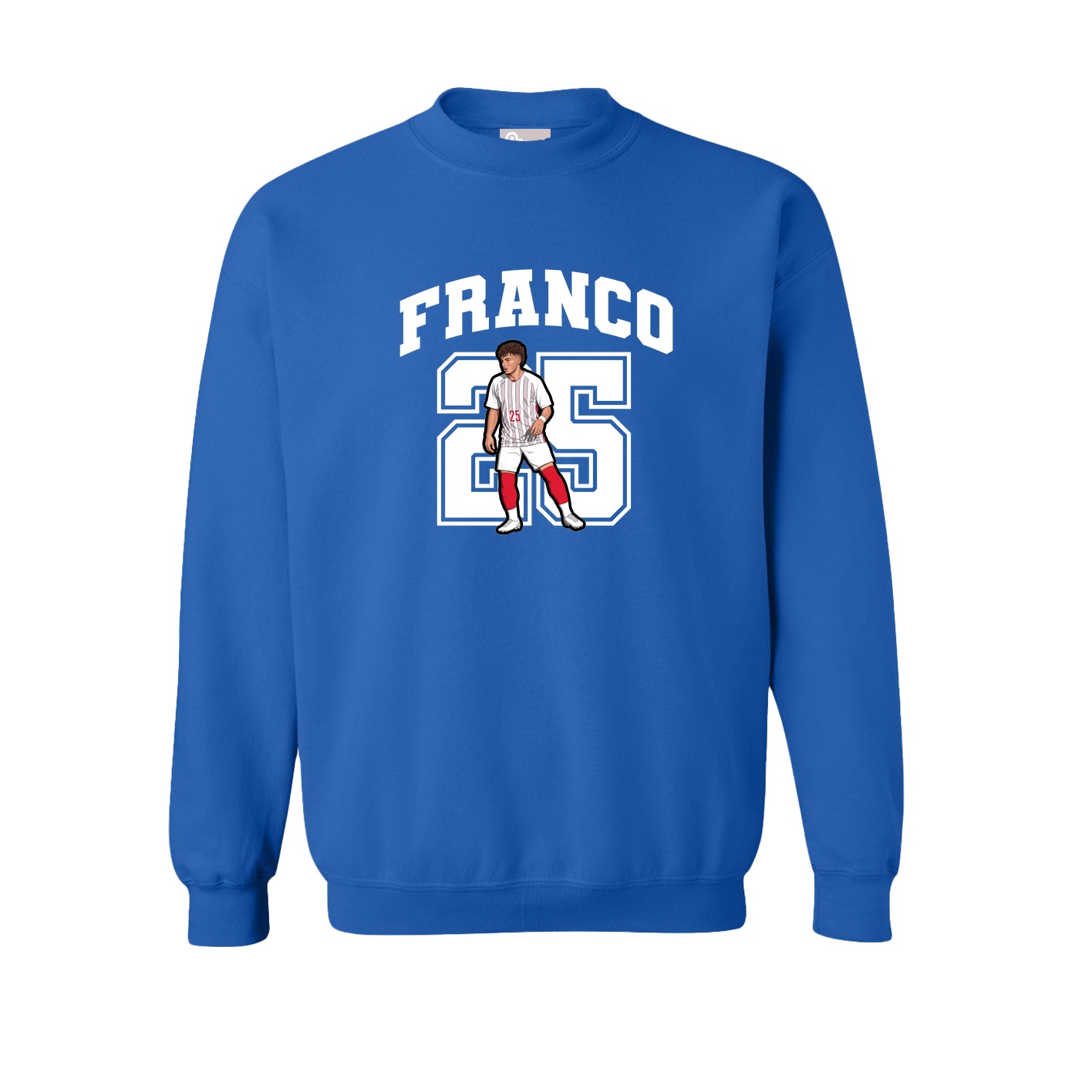 Fleece Crew — Number in Royal