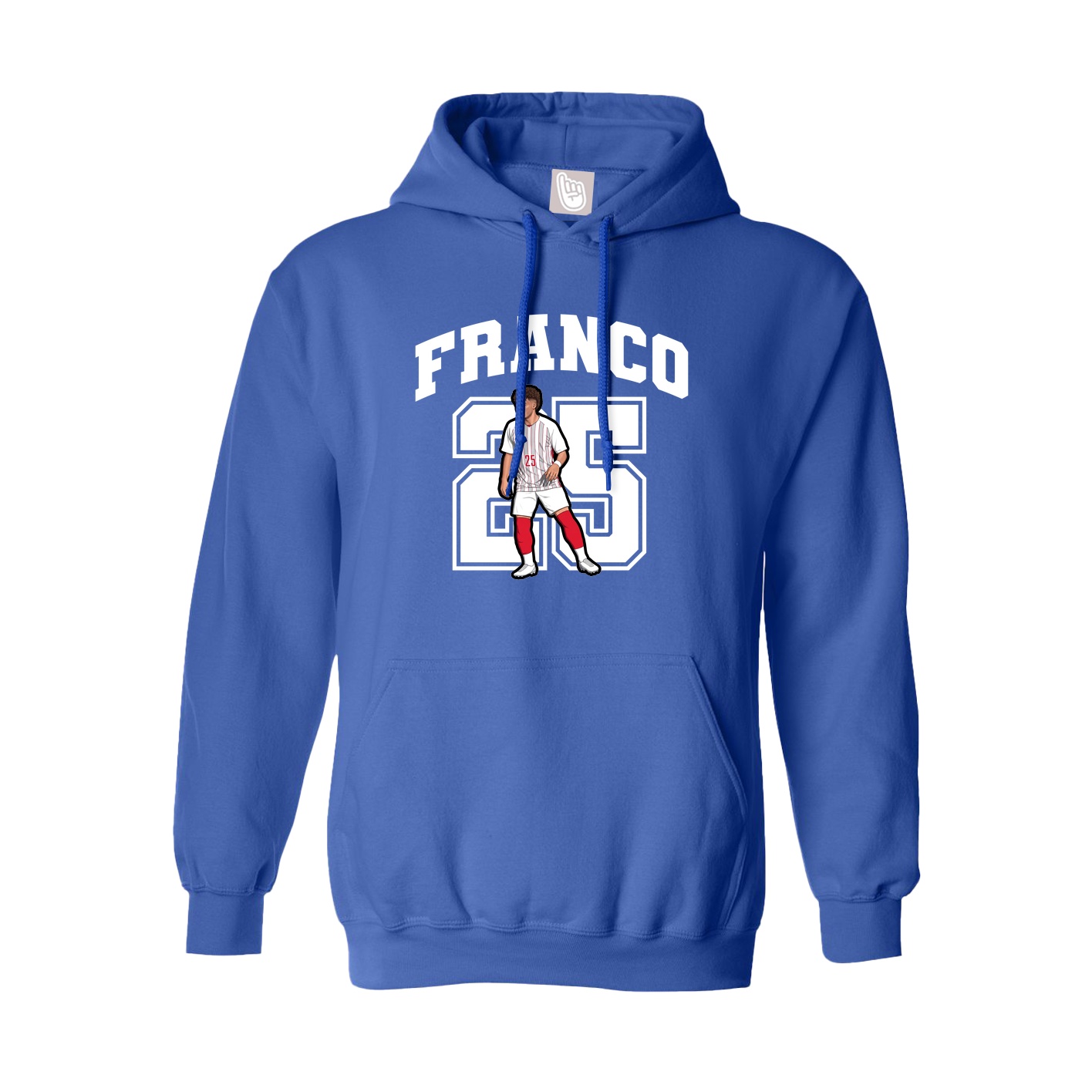 Youth Hoodie — Number in Royal