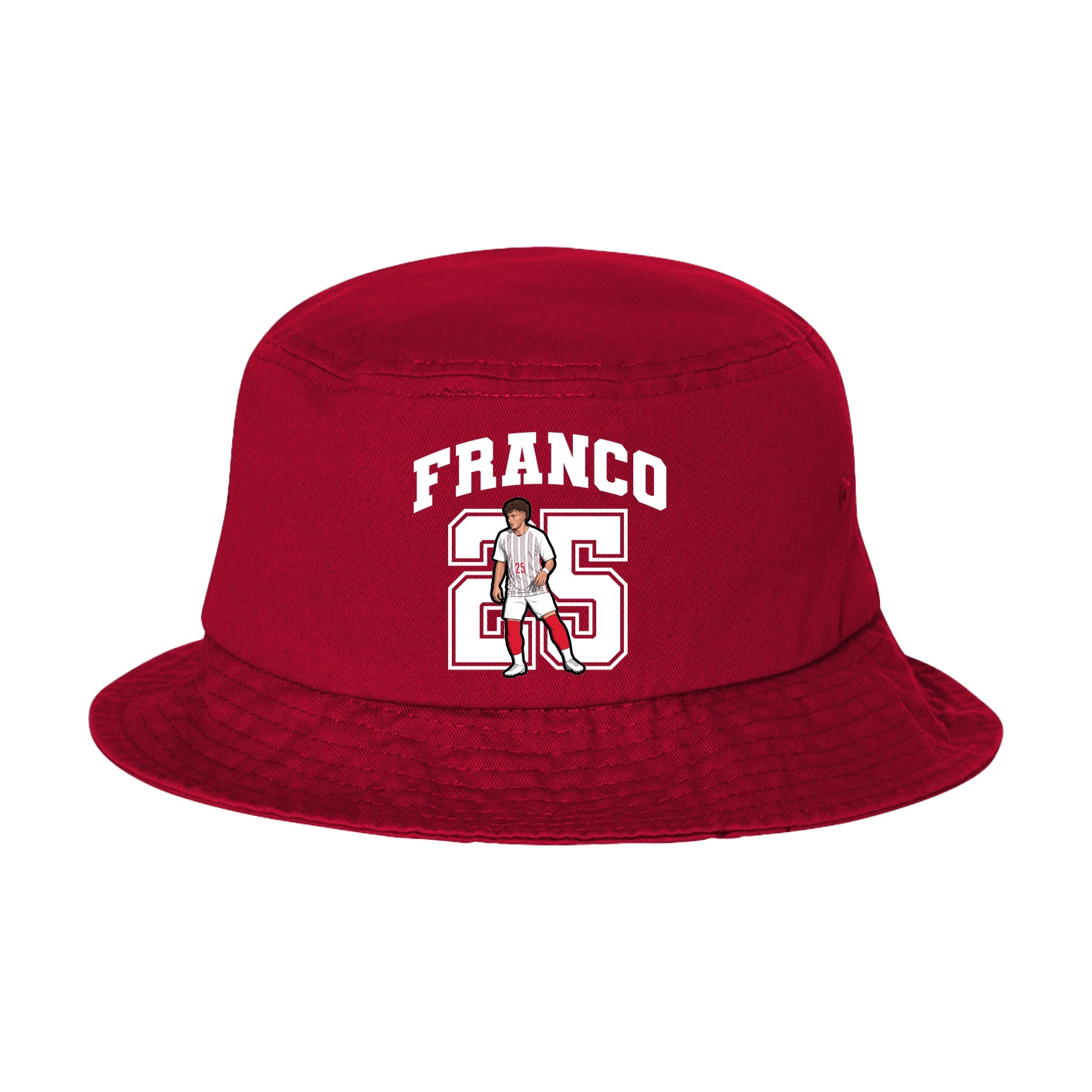 Bucket Cap — Number in Red