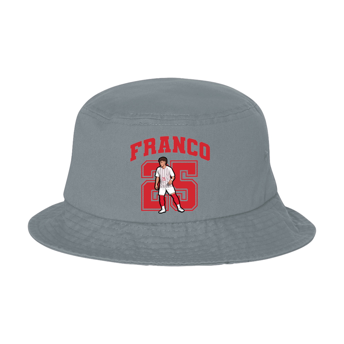 Bucket Cap — Number in Grey