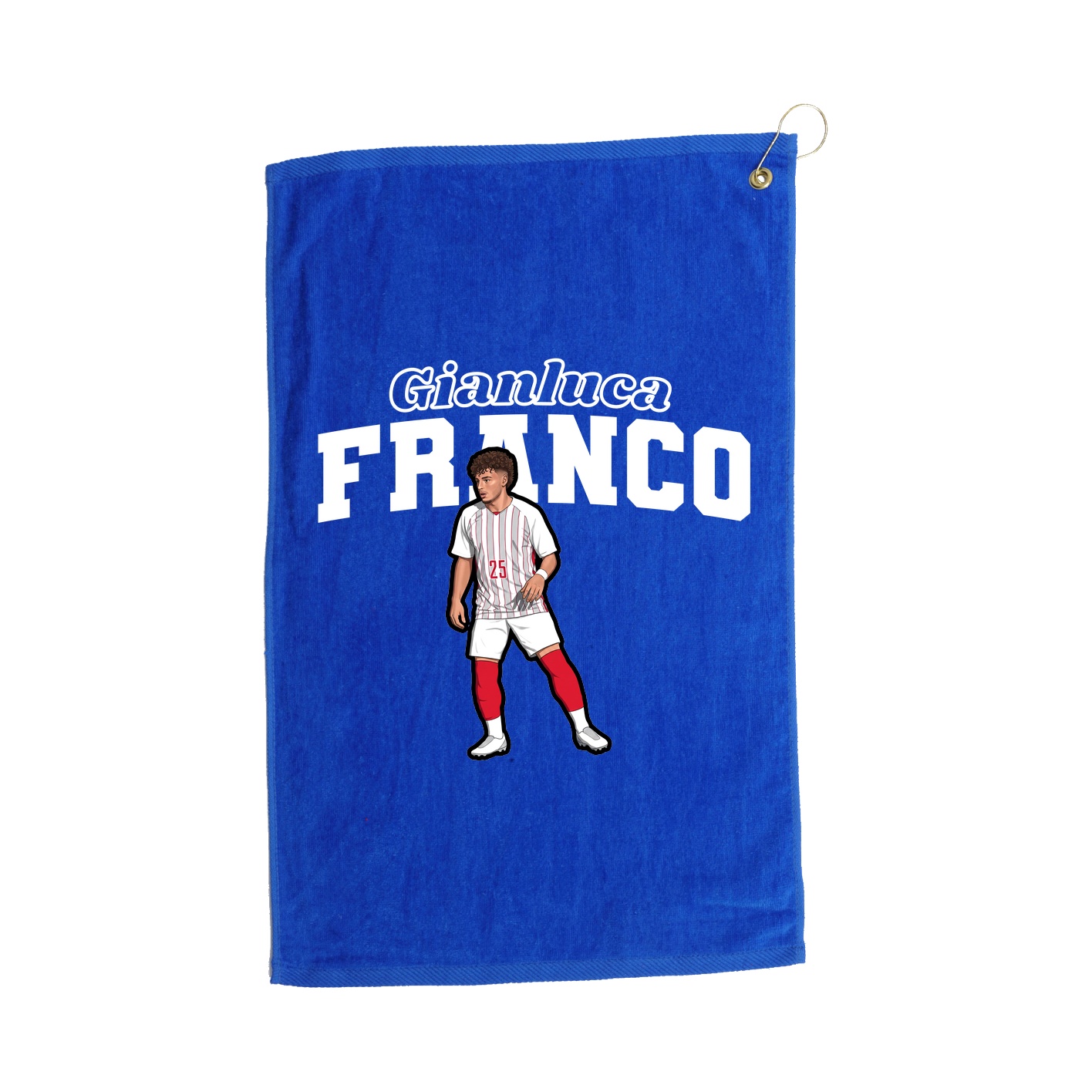 Golf Towel — Name Arch in Royal