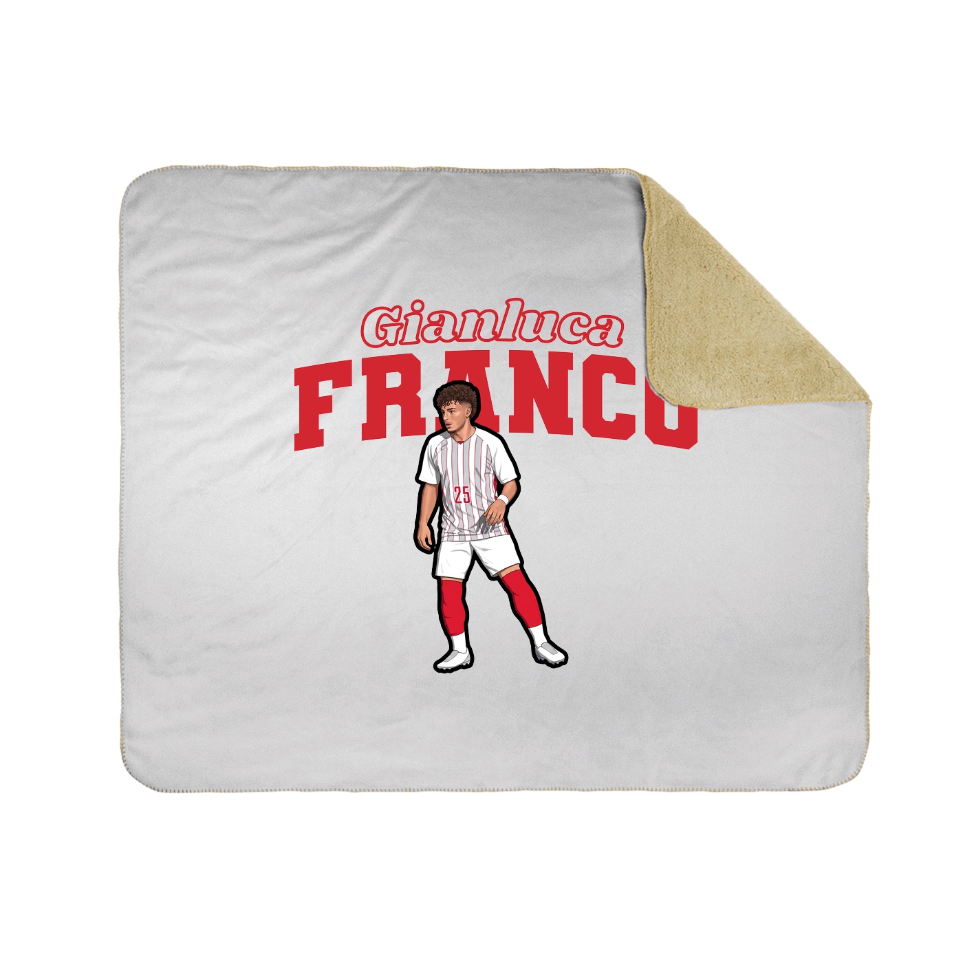 Throw Blanket — Name Arch in White