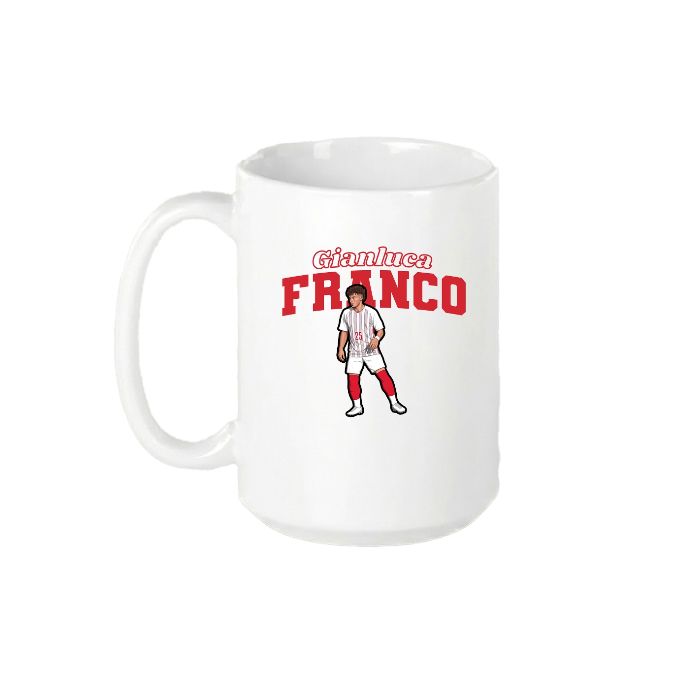 15oz Coffee Mug — Name Arch in White