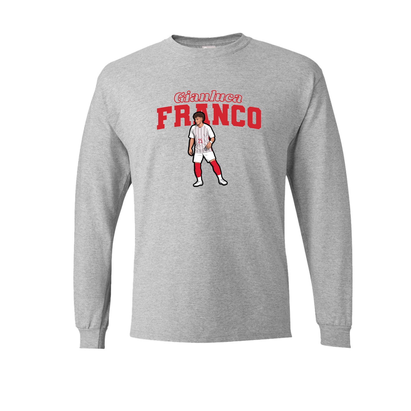 Long Sleeve Tee — Name Arch in Grey