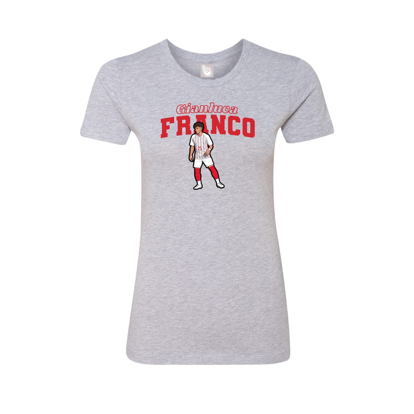 Womens Tee — Name Arch in Grey