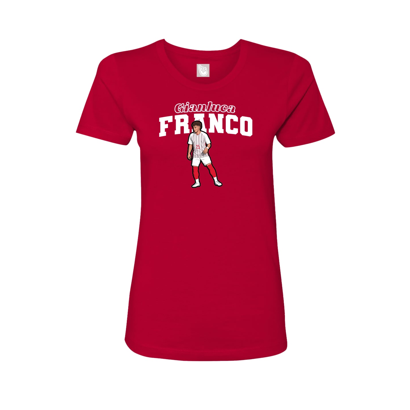 Womens Tee — Name Arch in Red