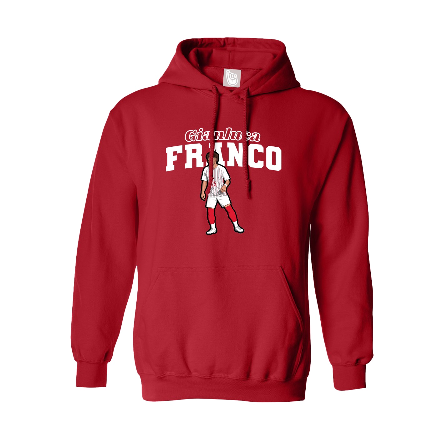 Hoodie — Name Arch in Red