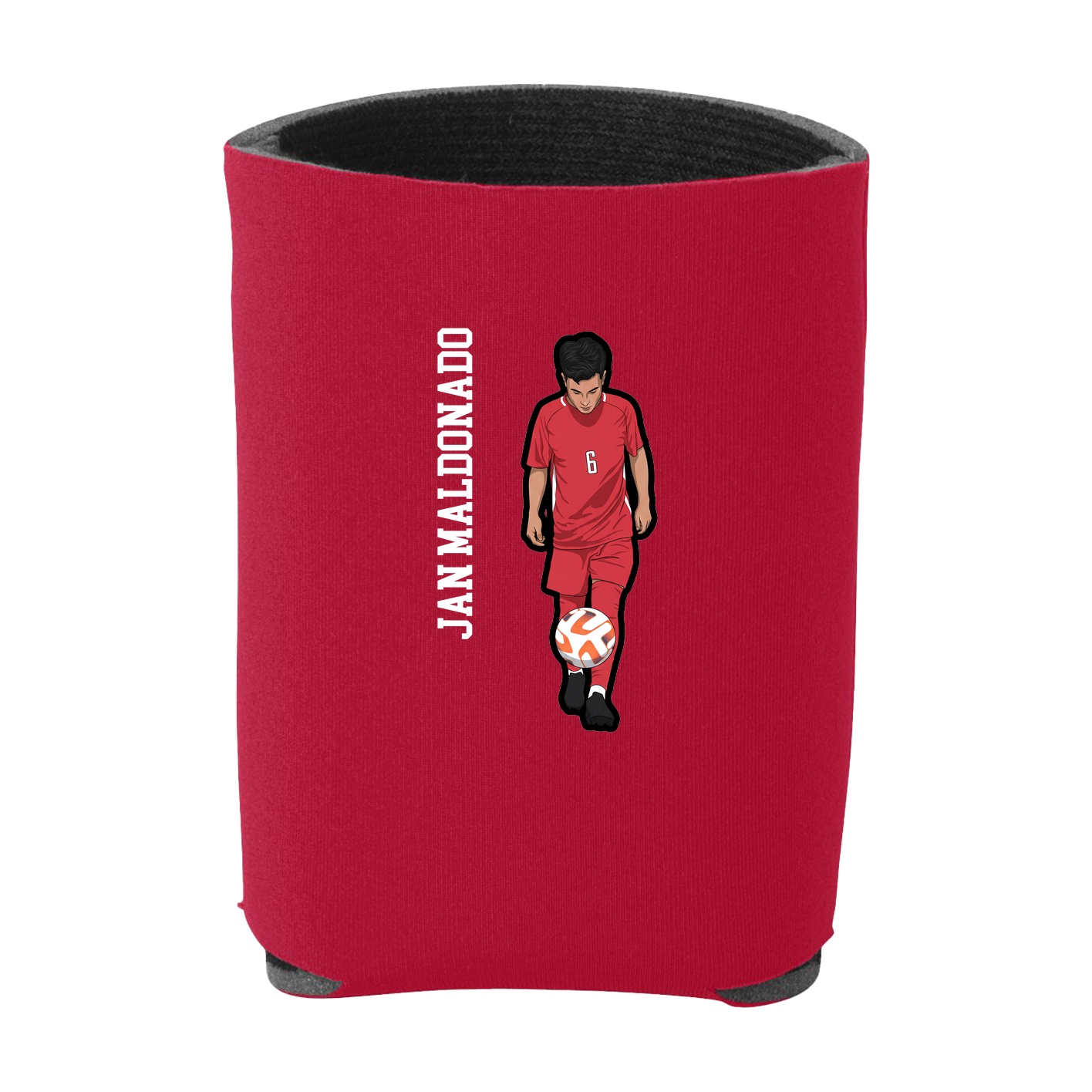 Can Holder — Name Vertical in Red