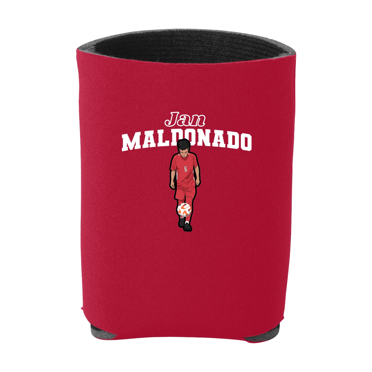 Can Holder — Name Arch in Red