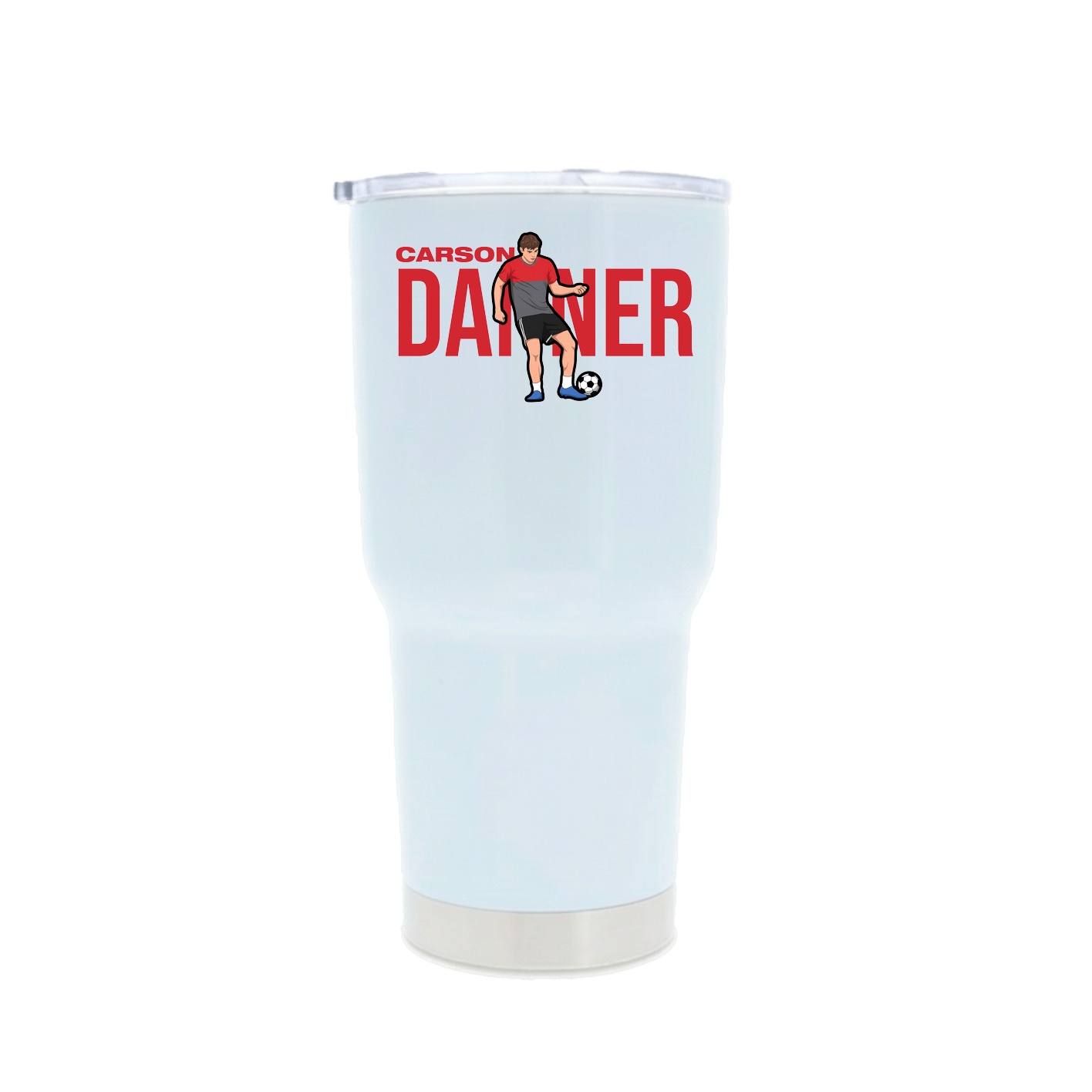 30oz Stainless Steel Tumbler — Player Name in White