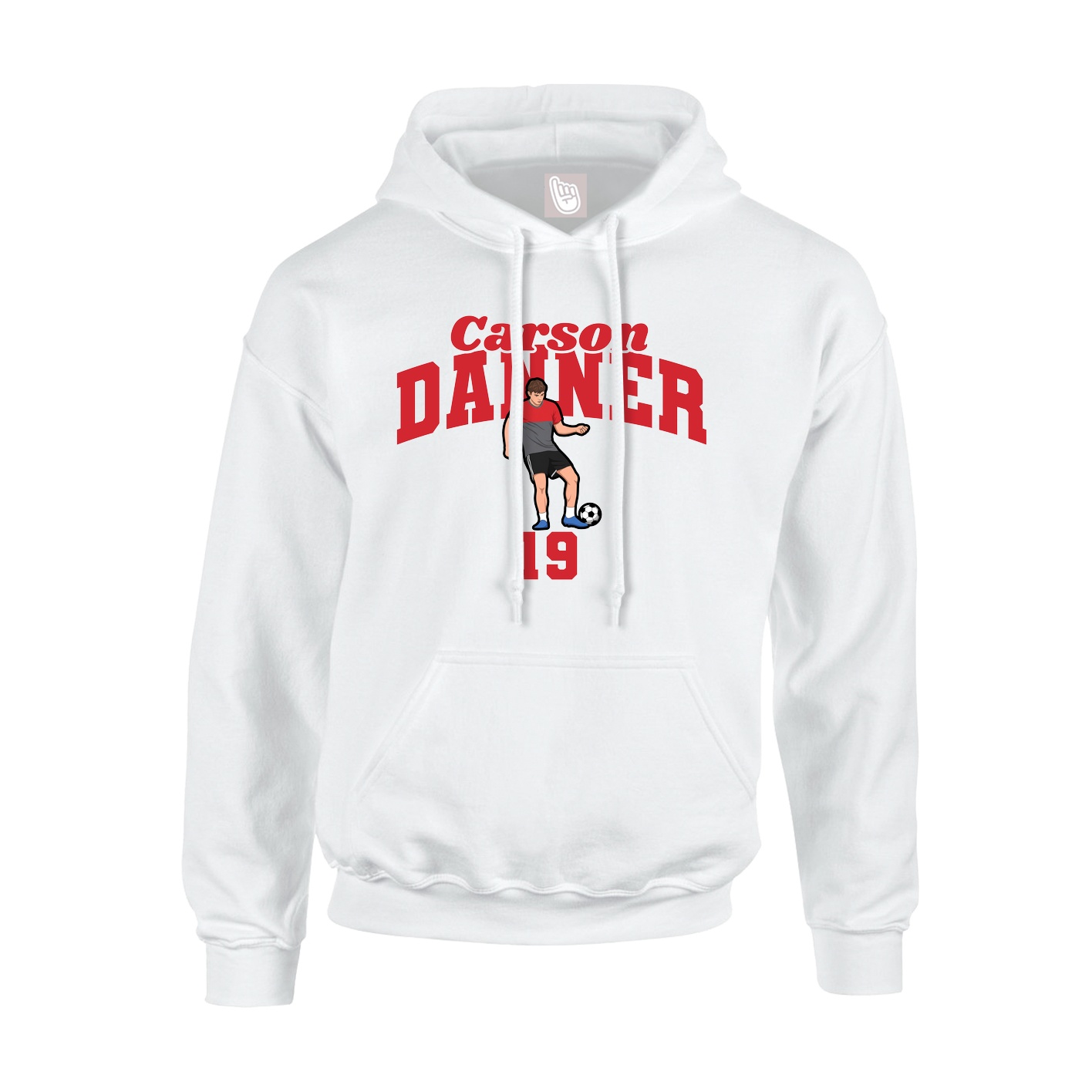 Hoodie — Signature Arch in White