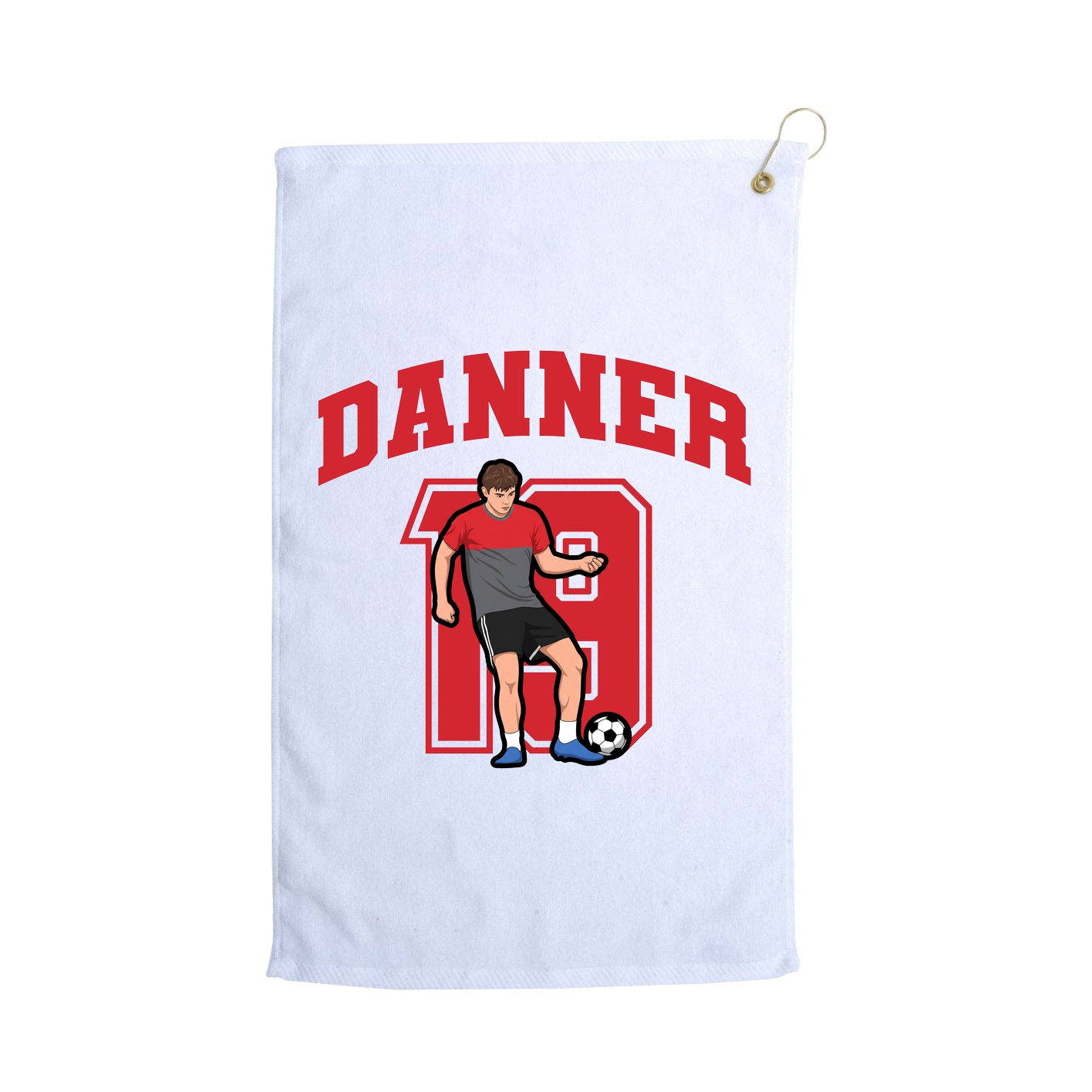 Golf Towel — Number in White