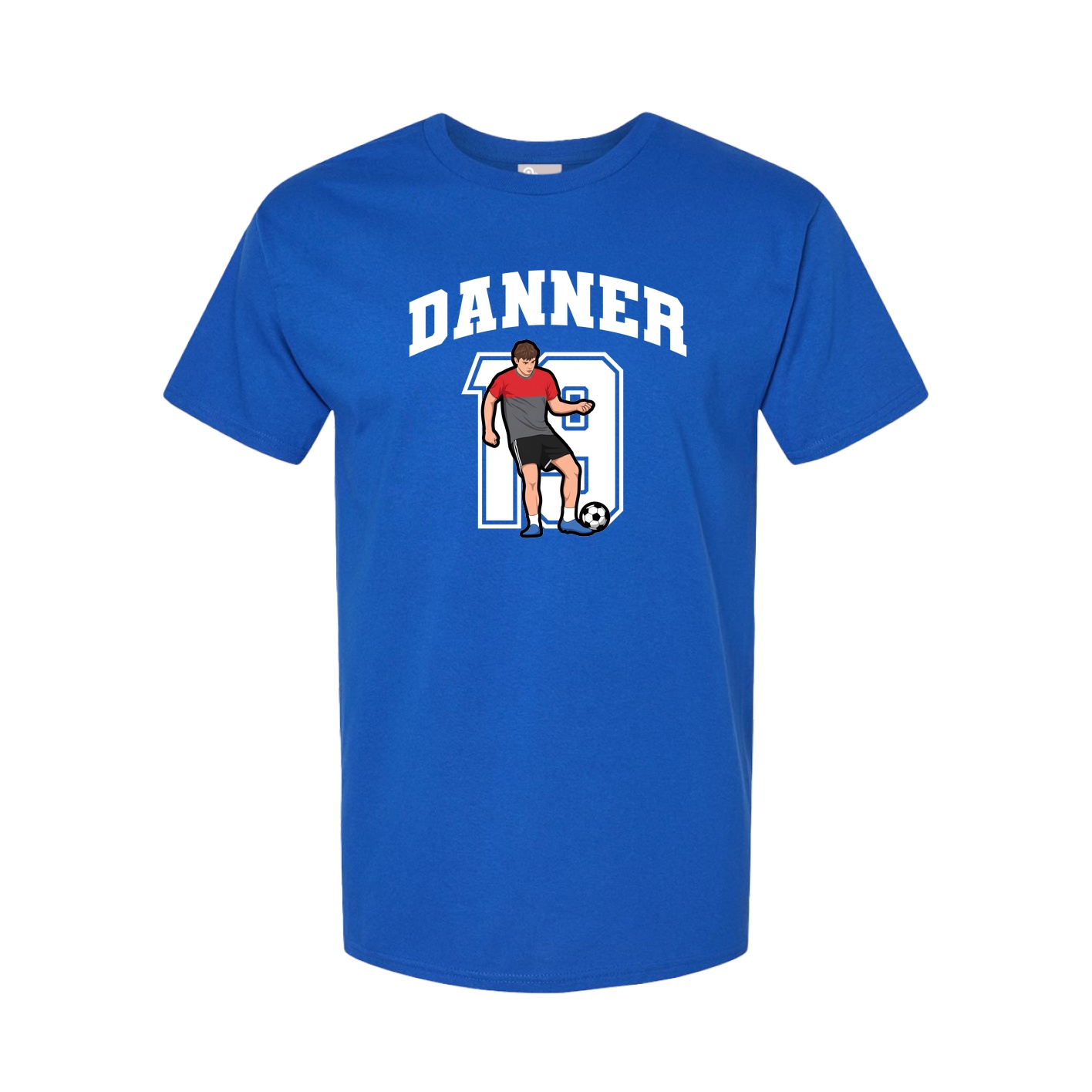 Youth Tee — Number in Royal