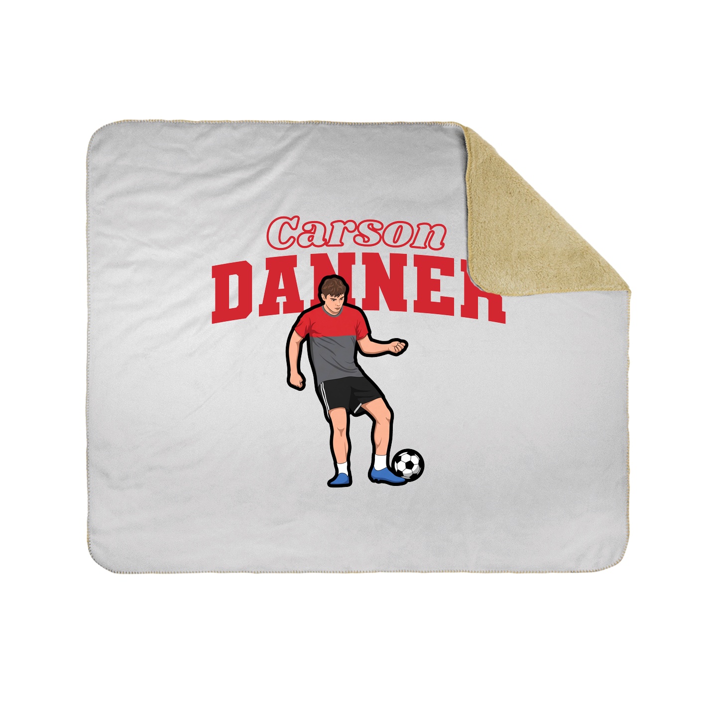 Throw Blanket — Name Arch in White
