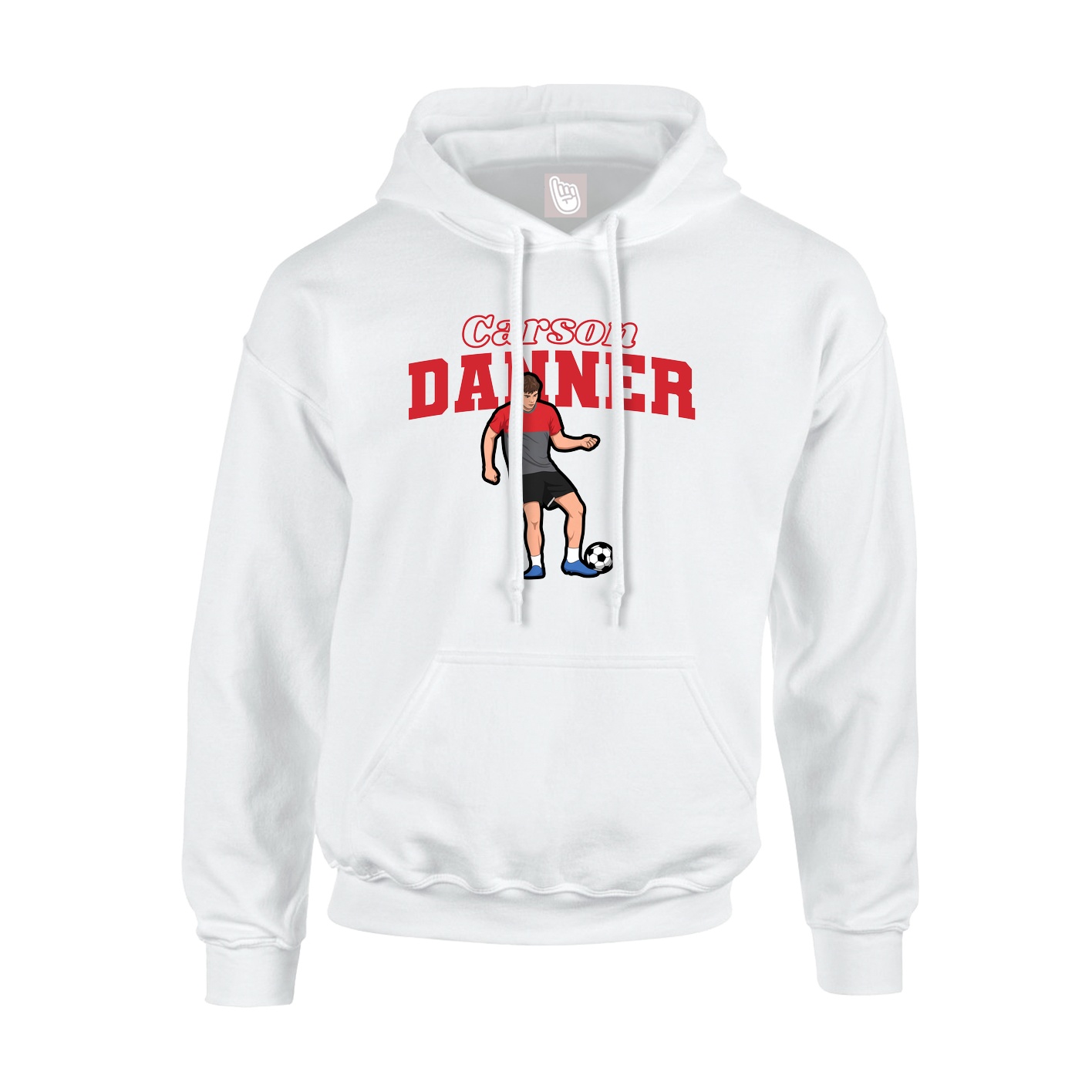 Hoodie — Name Arch in White
