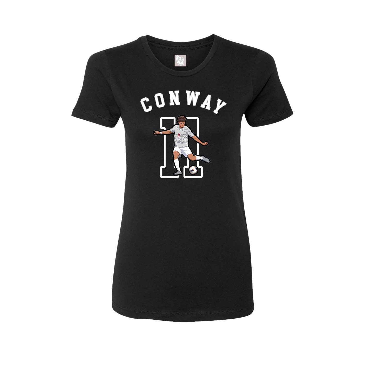 Fitted Women's Tee — Shirsey Arch in Black