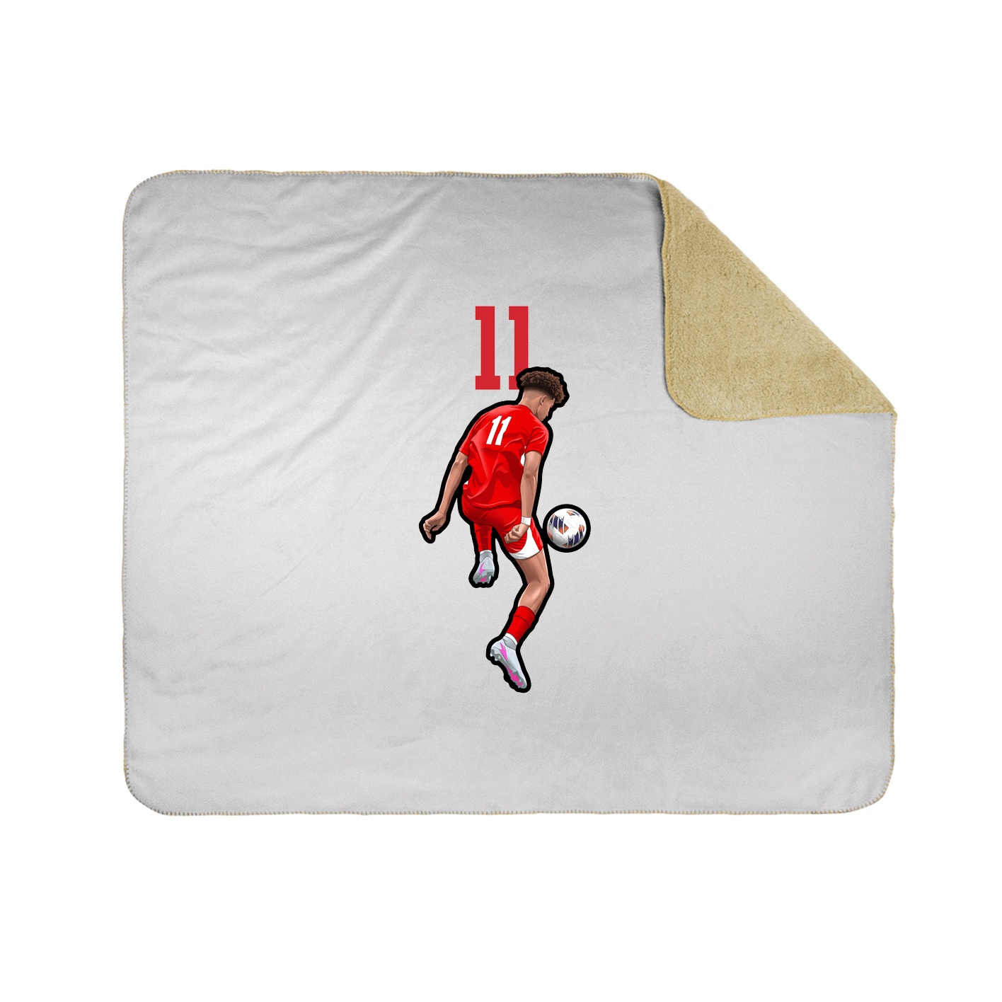 Throw Blanket — Number Top in White